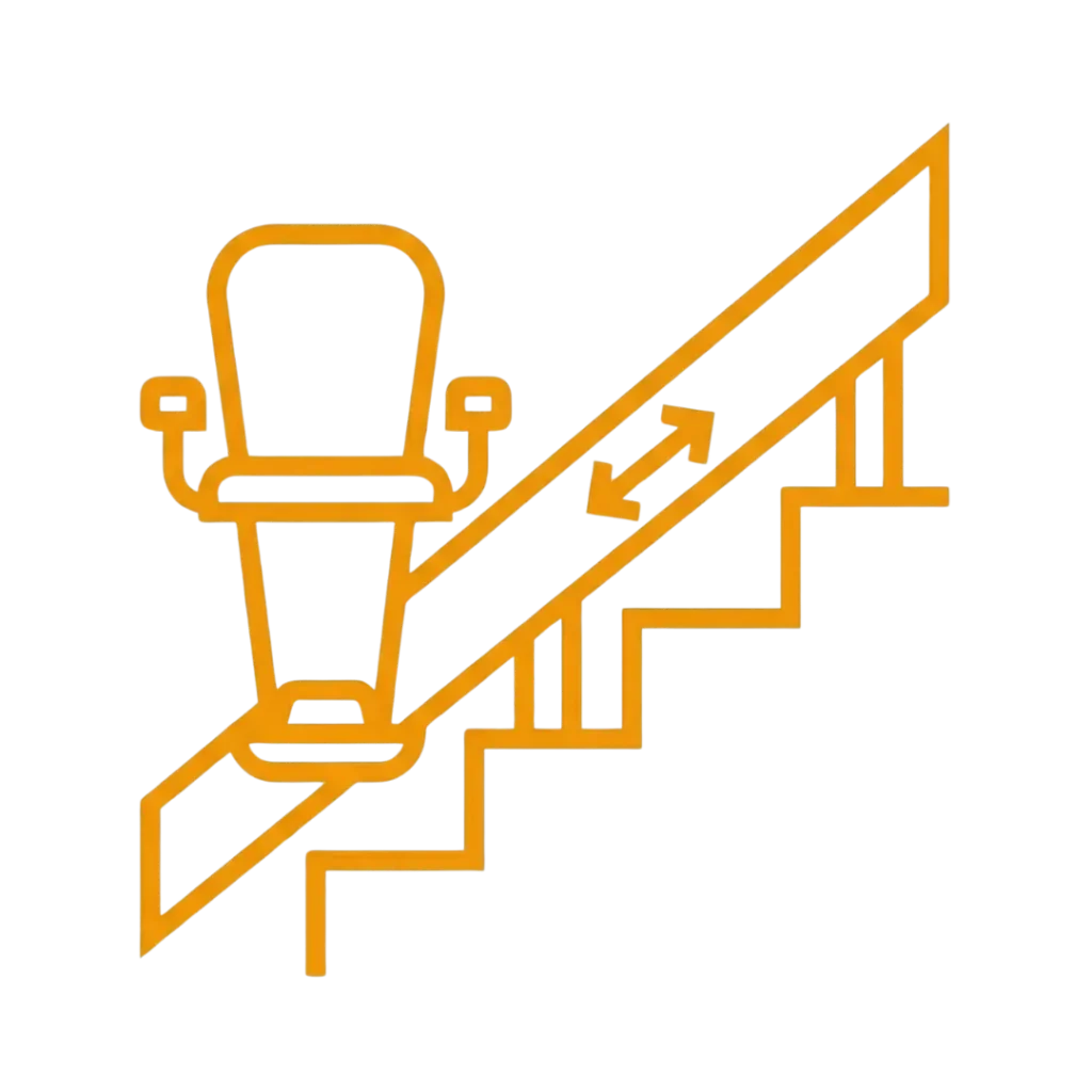 Orange Stair Lift Icon