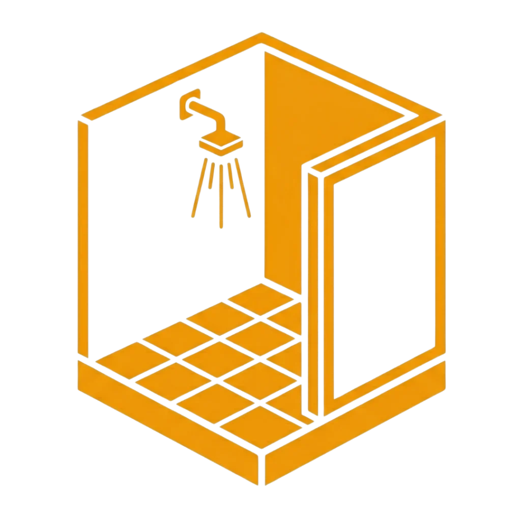 Orange Walk In Shower Icon